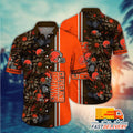 Cleveland Browns Floral Hawaiian 509188 - Adult & Kids T-Shirts, Sweatshirts & Hoodies apparel design preview 1