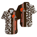 Cleveland Browns Floral Hawaiian Touchdown Design - Adult & Kids T-Shirts, Sweatshirts & Hoodies apparel design preview 1