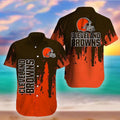 Cleveland Browns Hawaiian Grunge Wave Design 627812 - Adult & Kids T-Shirts, Sweatshirts & Hoodies apparel design preview 1