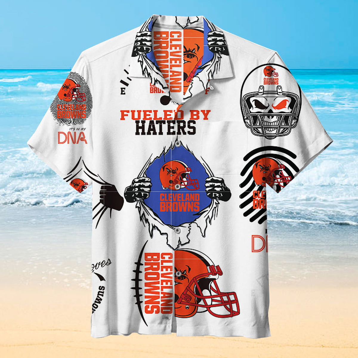 Cleveland Browns Haters Fuel Hawaiian 360584 - Adult & Kids T-Shirts, Sweatshirts & Hoodies apparel design preview 1