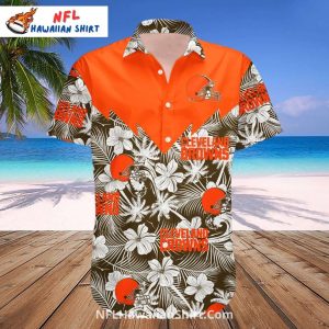 Cleveland Browns Hawaiian Classic Floral Beach Vibe - Adult & Kids T-Shirts, Sweatshirts & Hoodies apparel design preview 1