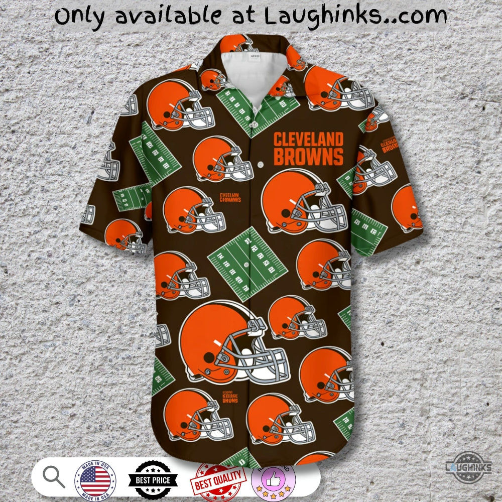Cleveland Browns Hawaiian Classic Logos And Emblems - Adult & Kids T-Shirts, Sweatshirts & Hoodies apparel design preview 1