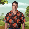 Cleveland Browns Hawaiian Vintage Classic Helmets - Adult & Kids T-Shirts, Sweatshirts & Hoodies apparel design preview 1
