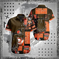 Cleveland Browns Hawaiian Skull Champion Design - Adult & Kids T-Shirts, Sweatshirts & Hoodies apparel design preview 1