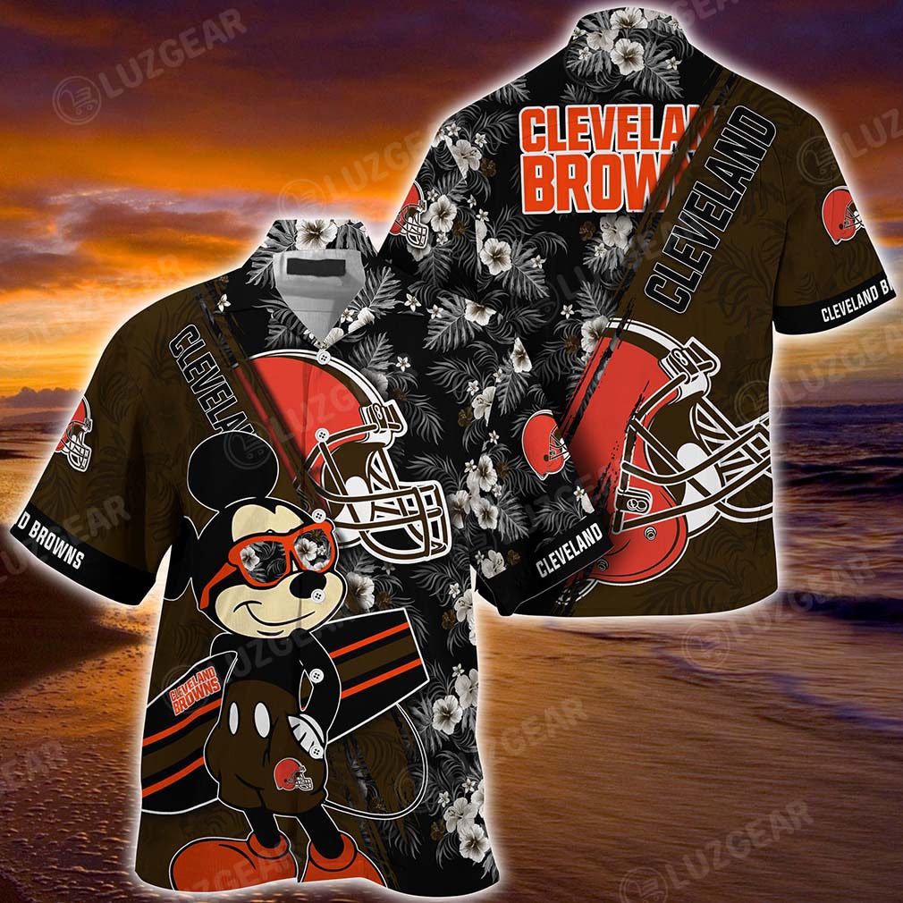 Cleveland Browns Hawaiian Surf Turf Design 598736 - Adult & Kids T-Shirts, Sweatshirts & Hoodies apparel design preview 1