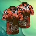 Cleveland Browns Hawaiian Team Spirit Collage Design - Adult & Kids T-Shirts, Sweatshirts & Hoodies apparel design preview 1