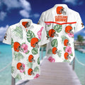 Cleveland Browns Hawaiian Tropical Hibiscus Design - Adult & Kids T-Shirts, Sweatshirts & Hoodies apparel design preview 1
