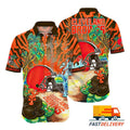Cleveland Browns Hawaiian Volcanic Blaze Design - Adult & Kids T-Shirts, Sweatshirts & Hoodies apparel design preview 1