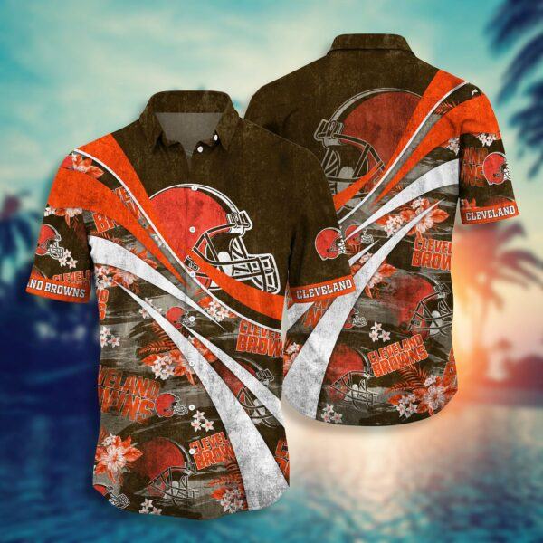 Cleveland Browns Hawaiian Wave Surge Design 522503 - Adult & Kids T-Shirts, Sweatshirts & Hoodies apparel design preview 1