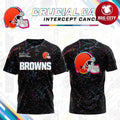 Cleveland Browns x Crucial Catch Intercept Cancer Two - Adult & Kids T-Shirts, Sweatshirts & Hoodies apparel design preview 1