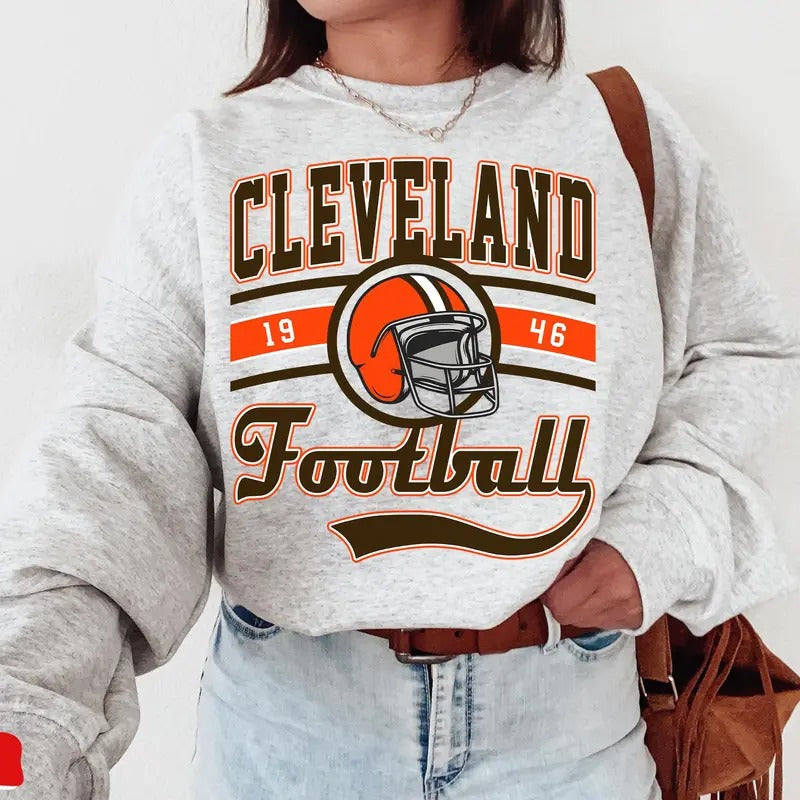 Cleveland Football Game Day Fan Sunday Basic Cute - Adult & Kids T-Shirts, Sweatshirts & Hoodies apparel design preview 1