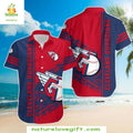 Cleveland Guardians MLB Hawaiian with Bold Stripes - Adult & Kids T-Shirts, Sweatshirts & Hoodies apparel design preview 1
