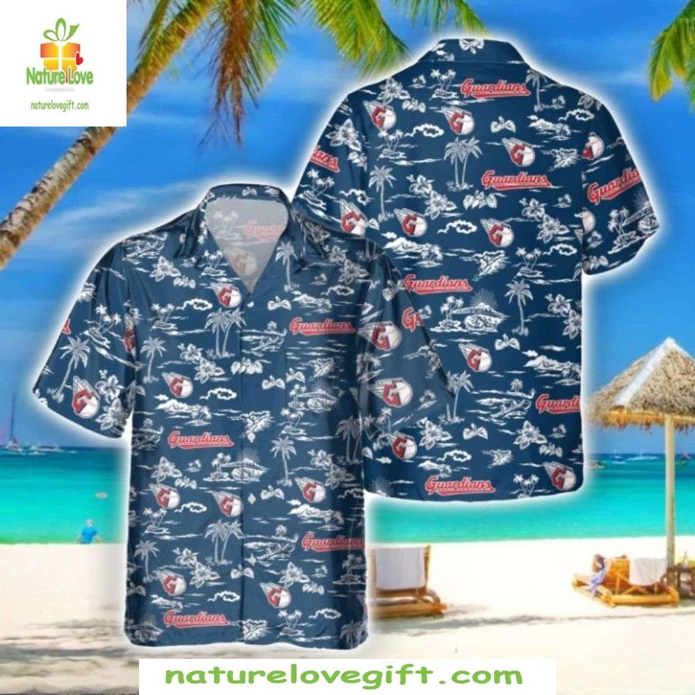 Cleveland Guardians Hawaiian MLB Beach Palm Tree - Adult & Kids T-Shirts, Sweatshirts & Hoodies apparel design preview 1