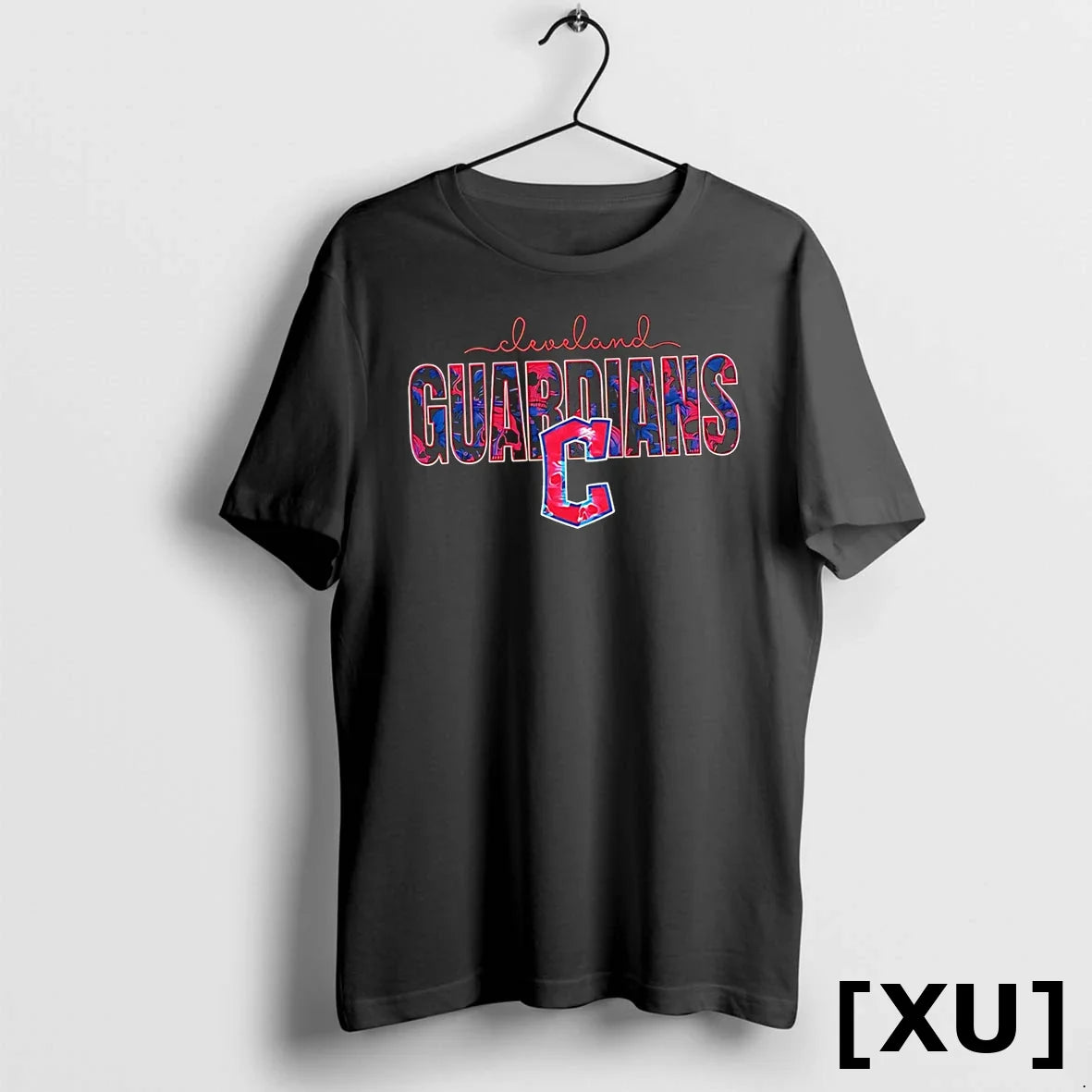 Cleveland Guardians Skulls Floral Graphic Baseball - Adult & Kids T-Shirts, Sweatshirts & Hoodies apparel design preview 1