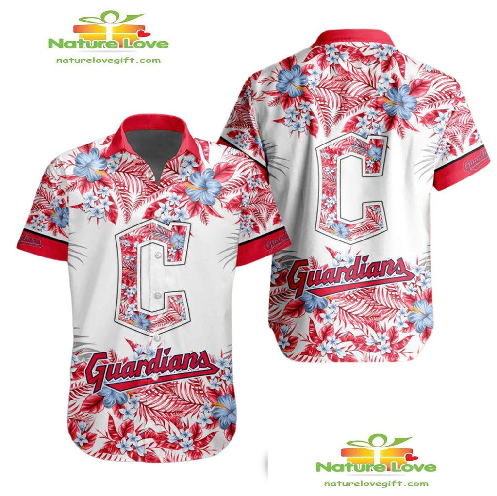 Cleveland Guardians Hawaiian Tropical Flower Aloha - Adult & Kids T-Shirts, Sweatshirts & Hoodies apparel design preview 1