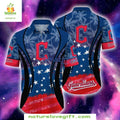 Cleveland Guardians Hawaiian Starry Night Tropical - Adult & Kids T-Shirts, Sweatshirts & Hoodies apparel design preview 1