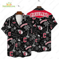 Cleveland Guardians Tropical Palms MLB Black Hawaiian - Adult & Kids T-Shirts, Sweatshirts & Hoodies apparel design preview 1