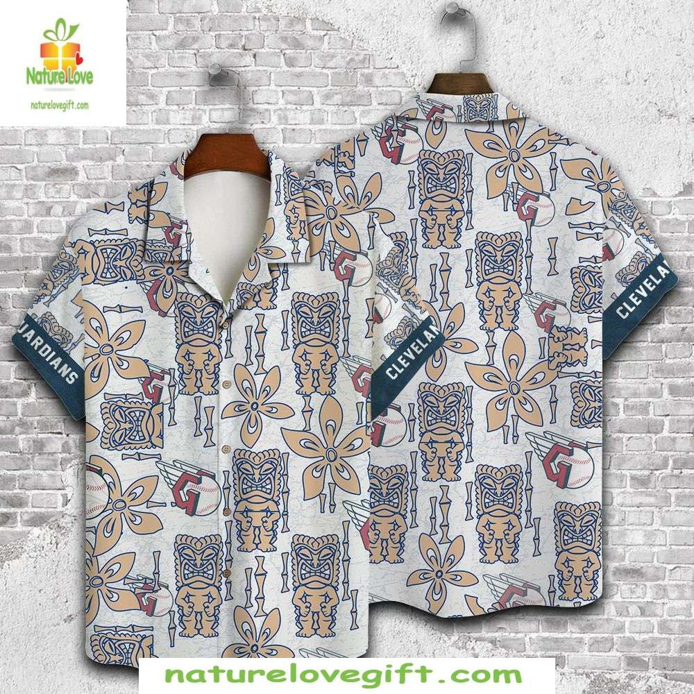 Cleveland Guardians MLB Hawaiian Vintage Totem Aloha - Adult & Kids T-Shirts, Sweatshirts & Hoodies apparel design preview 1