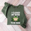 Closed My Book Be Here Cute Frog Introvert Bookworm - Adult & Kids T-Shirts, Sweatshirts & Hoodies apparel design preview 1