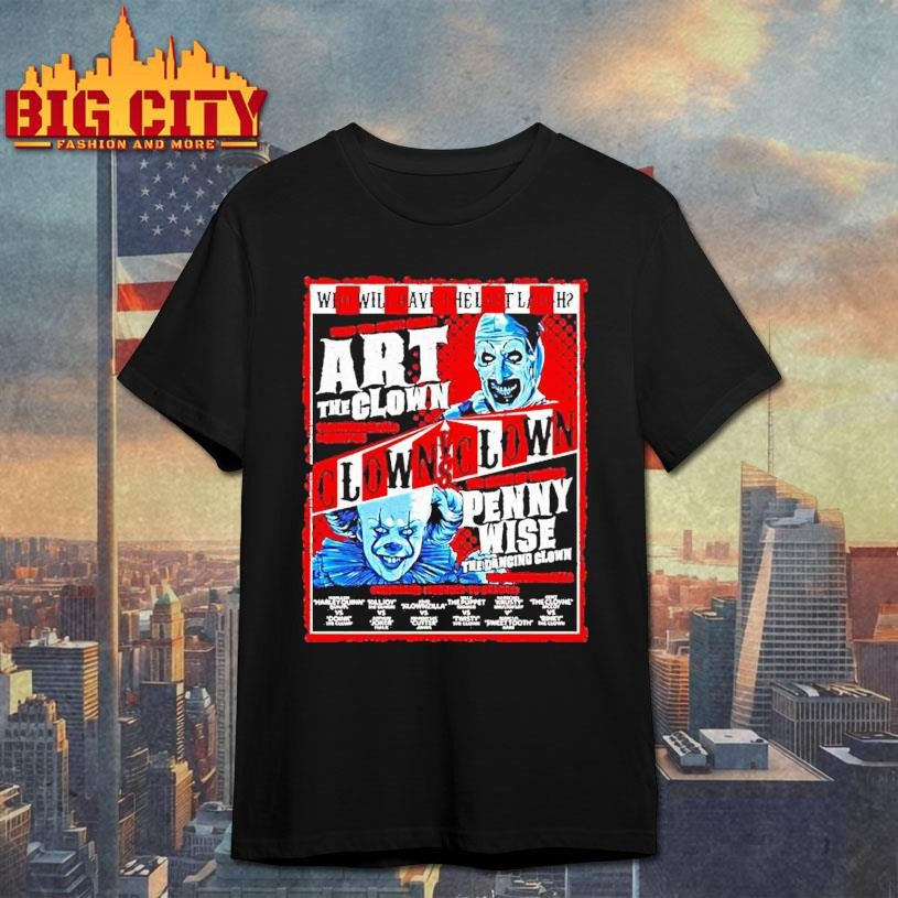 Clown Vs The Eater Of Worlds Pennywise - Adult & Kids T-Shirts, Sweatshirts & Hoodies apparel design preview 1