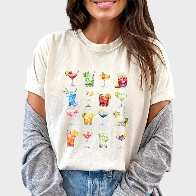Cocktail Lover Cute Season Printed Drinking Summer - Adult & Kids T-Shirts, Sweatshirts & Hoodies apparel design preview 1
