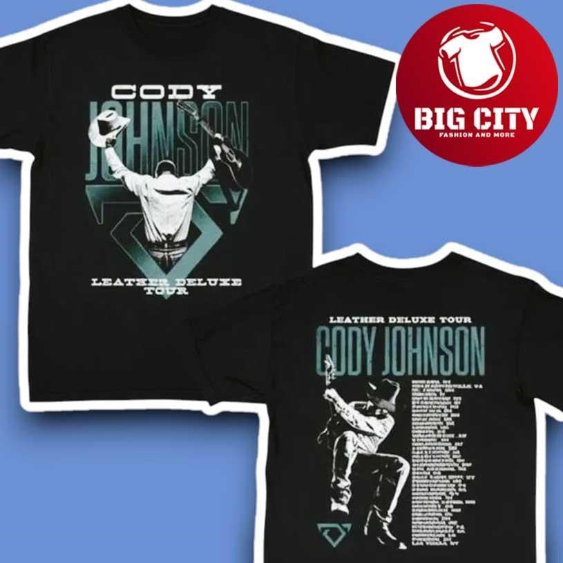 Cody Johnson Leather Deluxe Tour 2026 Dates Two Sided - Adult & Kids T-Shirts, Sweatshirts & Hoodies apparel design preview 1