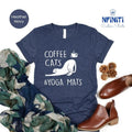 Coffee Cats Lover Woman Yoga Life Cat - Adult & Kids T-Shirts, Sweatshirts & Hoodies apparel design preview 1