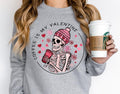 Coffee Is My Valentine Skeleton Skull Lover Love Her - Adult & Kids T-Shirts, Sweatshirts & Hoodies apparel design preview 1