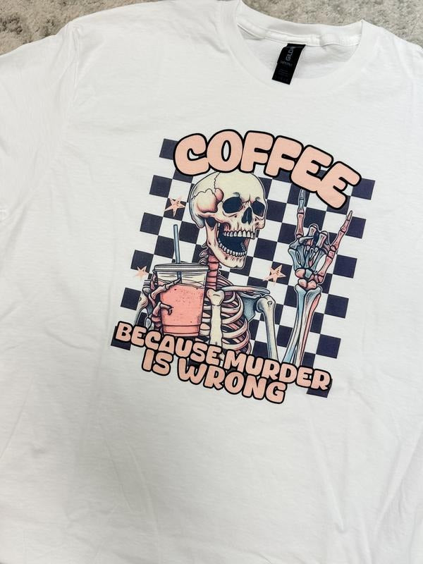 Coffee Skeleton Top - Adult & Kids T-Shirts, Sweatshirts & Hoodies apparel design preview 1