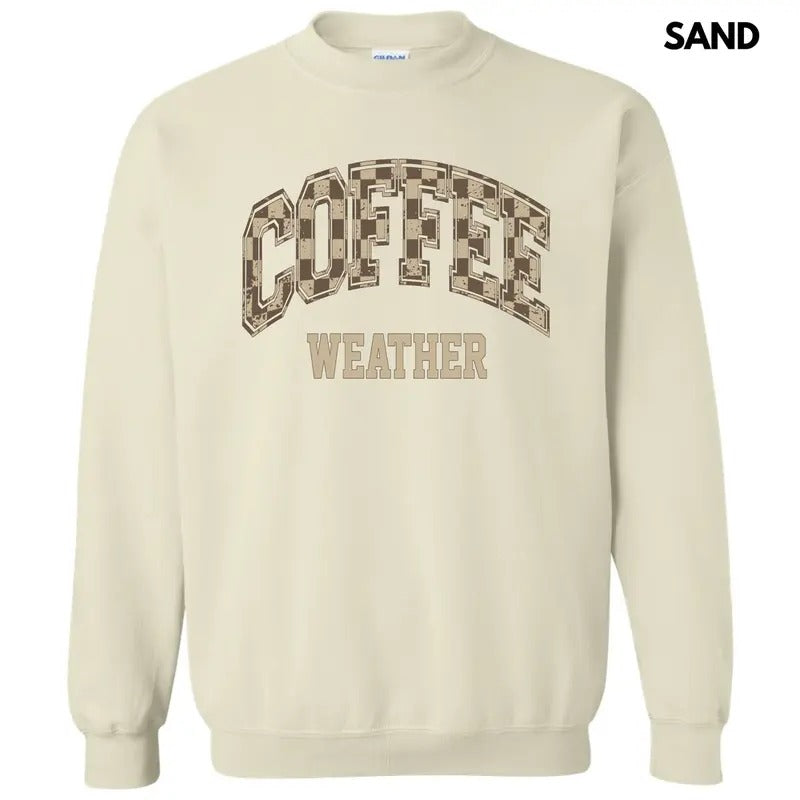 Coffee Weather Checkered 'NLB' - Adult & Kids T-Shirts, Sweatshirts & Hoodies apparel design preview 1