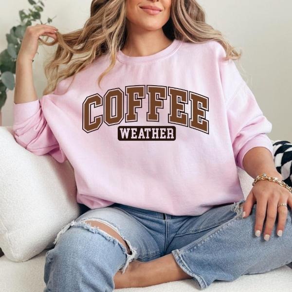 Coffee Weather Cozy Fall Cute Caffeine Lover Autumn - Adult & Kids T-Shirts, Sweatshirts & Hoodies apparel design preview 1
