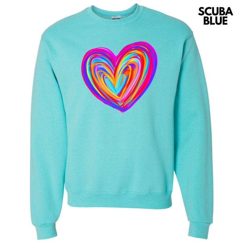 Color Crazy Heart 'NLB' - Adult & Kids T-Shirts, Sweatshirts & Hoodies apparel design preview 1