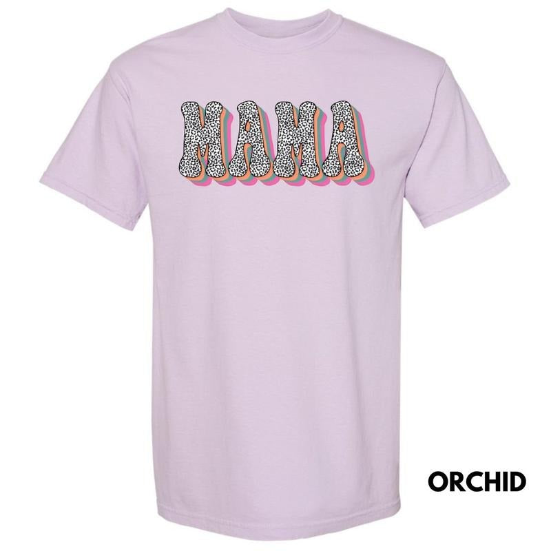 Color Shadow Leopard Mama Comfort Colors 'NLB' - Adult & Kids T-Shirts, Sweatshirts & Hoodies apparel design preview 1