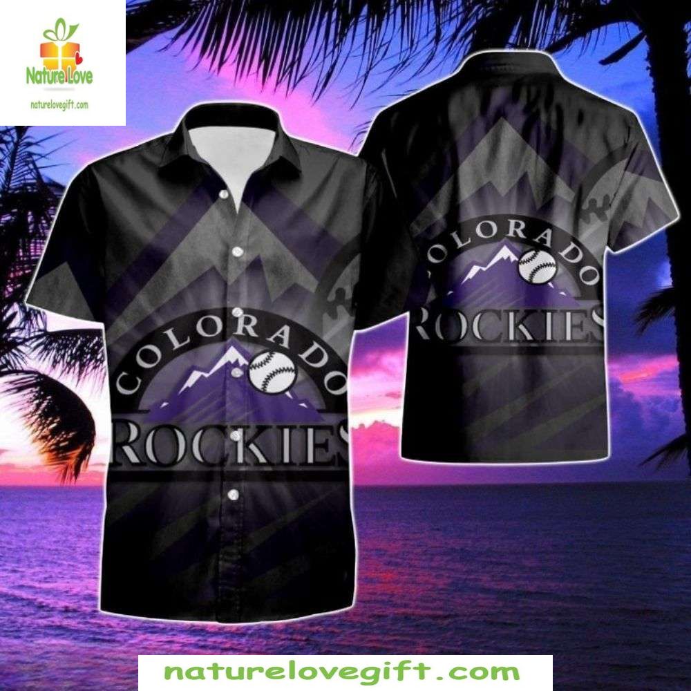 MLB Colorado Rockies Hawaiian Mountain Sunset - Adult & Kids T-Shirts, Sweatshirts & Hoodies apparel design preview 1