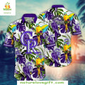 MLB Hawaiian Colorado Rockies Purple Parrot Palm - Adult & Kids T-Shirts, Sweatshirts & Hoodies apparel design preview 1