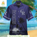 MLB Colorado Rockies Hawaiian Sunset Silhouette - Adult & Kids T-Shirts, Sweatshirts & Hoodies apparel design preview 1