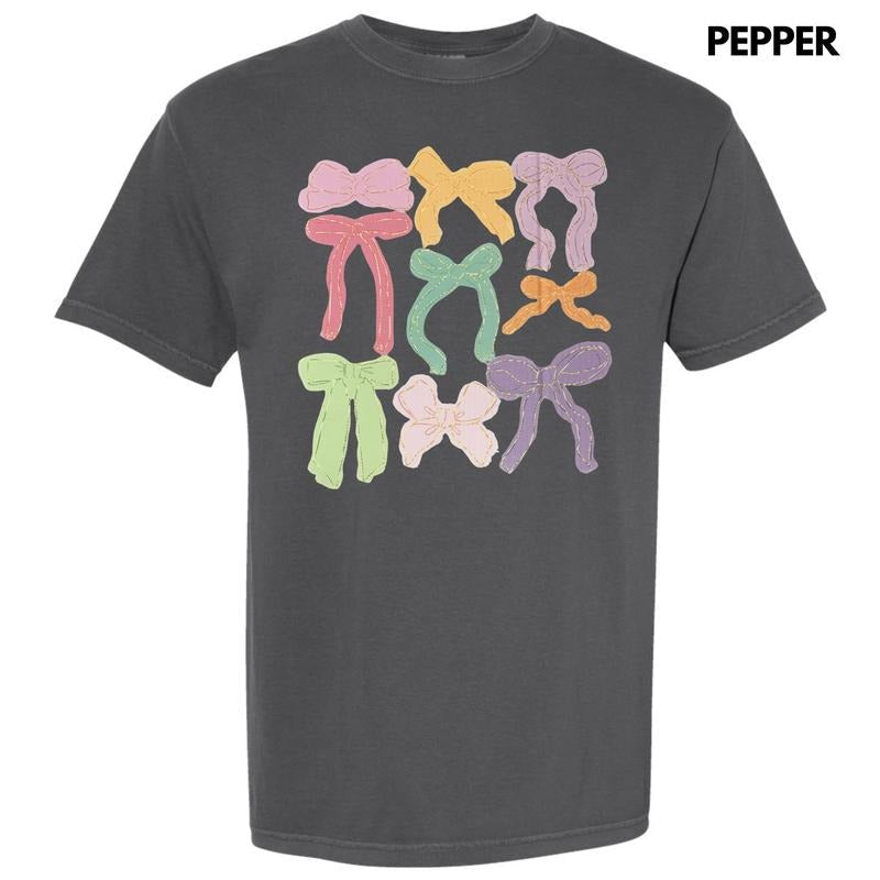Colorful Coquette Bows Comfort Colors - Adult & Kids T-Shirts, Sweatshirts & Hoodies apparel design preview 1