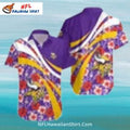 Colorful Floral Curve Pattern Minnesota Vikings Aloha - Adult & Kids T-Shirts, Sweatshirts & Hoodies apparel design preview 1