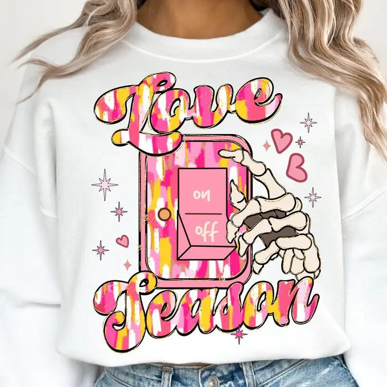 Colorful Glitter Brushstroke Love Season Valentine - Adult & Kids T-Shirts, Sweatshirts & Hoodies apparel design preview 1