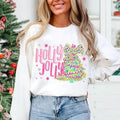 Colorful Glitter Holly Jolly Coquette Tree - Adult & Kids T-Shirts, Sweatshirts & Hoodies apparel design preview 1
