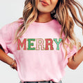 Colorful Merry Faux Sparkling Festive Printed Cotton - Adult & Kids T-Shirts, Sweatshirts & Hoodies apparel design preview 1