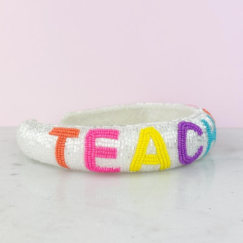 Colorful Teacher Beaded Headband *Final Sale* - Adult & Kids T-Shirts, Sweatshirts & Hoodies apparel design preview 1