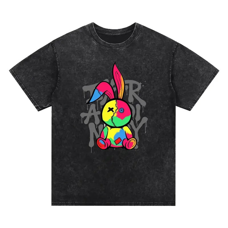 Colorful Rabbit Bright Washed Graffiti Color - Adult & Kids T-Shirts, Sweatshirts & Hoodies apparel design preview 1