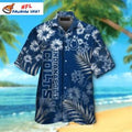 Colts Hawaiian Bold Hibiscus And Palm Design - Adult & Kids T-Shirts, Sweatshirts & Hoodies apparel design preview 1