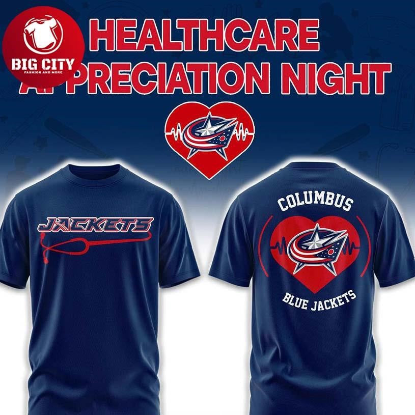 Columbus Blue Jackets Healthcare Appreciation x NHL - Adult & Kids T-Shirts, Sweatshirts & Hoodies apparel design preview 1