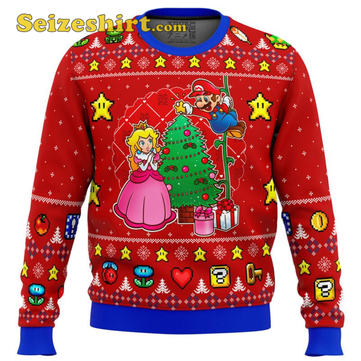 Come and See the Christmas Tree Super Mario , Fuzzy Ugly Christmas Sweater - Holiday Gift product image