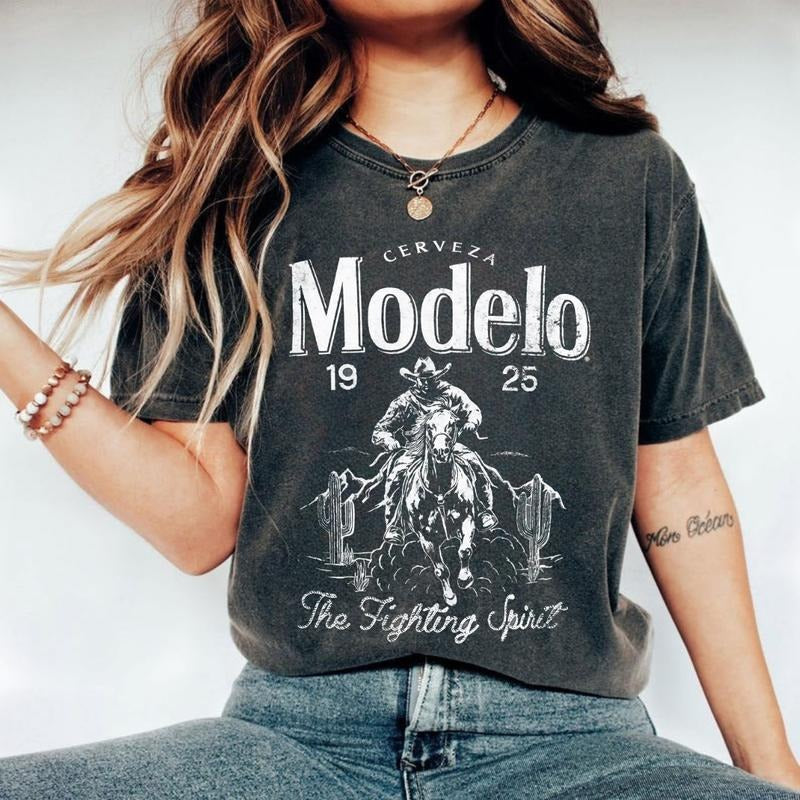 Comfort Color Modelo Cerveza 1925 Fighting Spirit Him - Adult & Kids T-Shirts, Sweatshirts & Hoodies apparel design preview 1