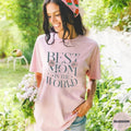 Comfort Colors Best Mom World Floral - Adult & Kids T-Shirts, Sweatshirts & Hoodies apparel design preview 1