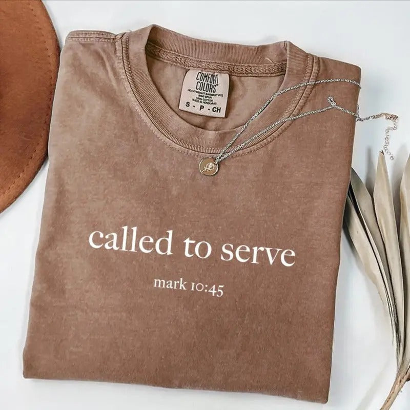 Comfort Colors Called Serve Bible Verse Christian - Adult & Kids T-Shirts, Sweatshirts & Hoodies apparel design preview 1