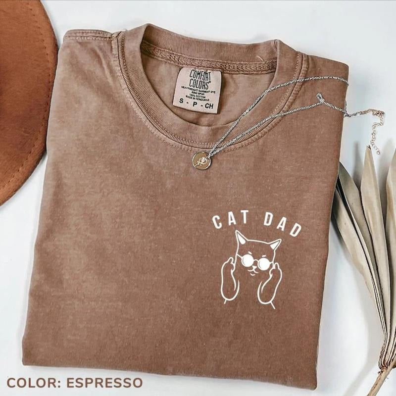 Comfort Colors Cat Dad Lover Funny Father Daddy - Adult & Kids T-Shirts, Sweatshirts & Hoodies apparel design preview 1